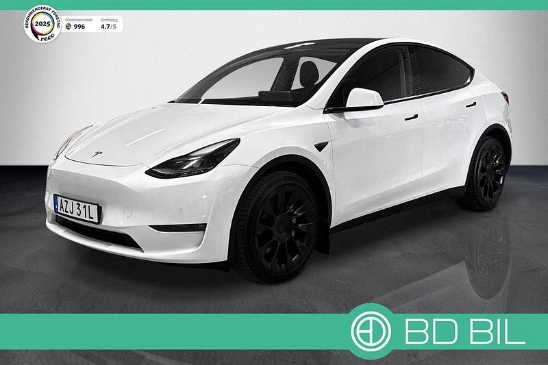 Vit Begagnad 2021 Tesla Model Y Long Range AWD SUV | 349 700 kr (Lite dyr) - Bild 1/3