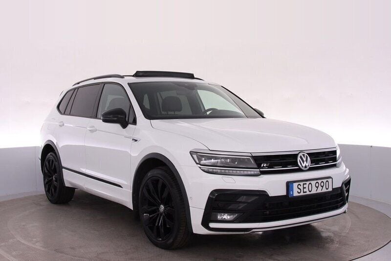 Vit Begagnad 2021 VW Tiguan Allspace R-line SUV | 339 000 kr (Marknadspris) - Bild 1/4