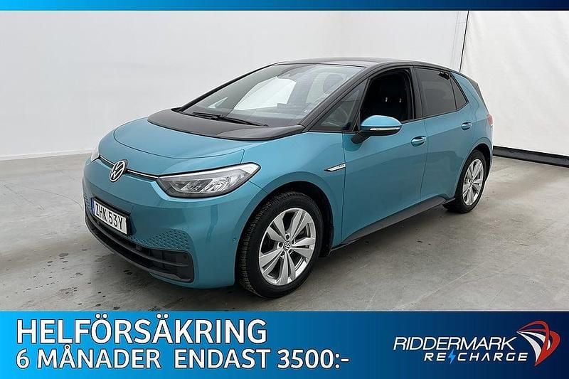 Grön Begagnad 2023 VW ID.3 Pro Performance Halvkombi | 248 900 kr (Bra pris) - Bild 1/3