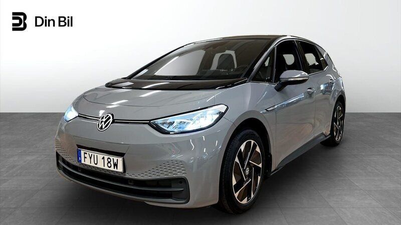 Grå Begagnad 2022 VW ID.3 Pro Performance Halvkombi | 279 800 kr (Lite dyr) - Bild 1/4