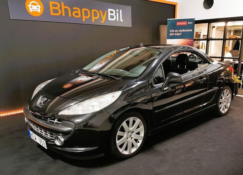 Svart Begagnad 2008 Peugeot 207 CC Cab | 34 900 kr (Bra pris) - Bild 1/4