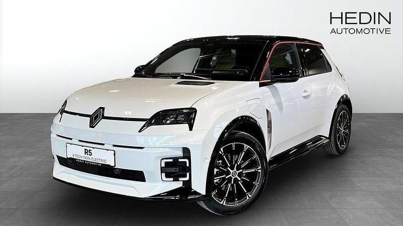 Vit Ny 2025 Renault 5 E-Tech Iconic Halvkombi | 435 600 kr (Marknadspris) - Bild 1/4