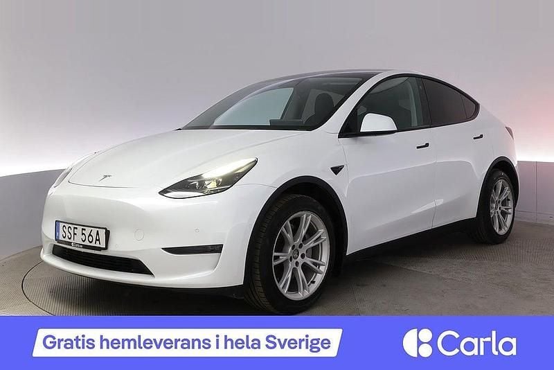 Vit Begagnad 2022 Tesla Model Y Long Range AWD SUV | 375 990 kr (Marknadspris) - Bild 1/4