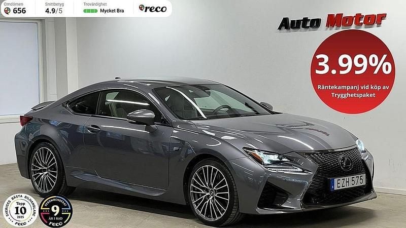 Grå Begagnad 2014 Lexus RC F Sportkupé | 569 900 kr - Bild 1/3