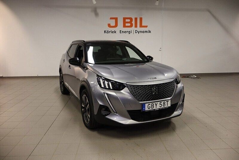 Grå Begagnad 2021 Peugeot e-2008 GTi SUV | 209 900 kr (Lite dyr) - Bild 1/4