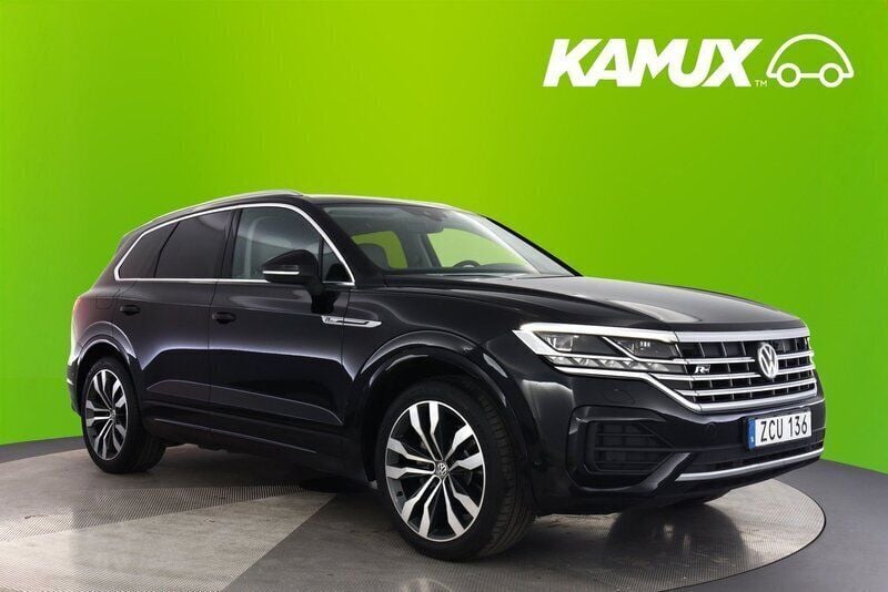 Svart Begagnad 2018 VW Touareg R-line SUV | 389 800 kr (Bra pris) - Bild 1/3