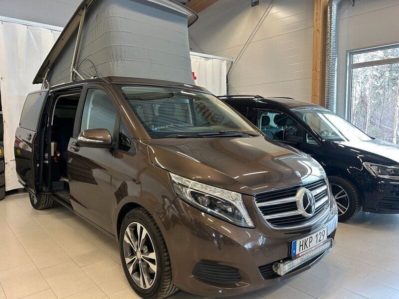 Ljusbrun Begagnad 2016 Mercedes V250 Marco Polo Minibuss | 539 000 kr - Bild 1/4
