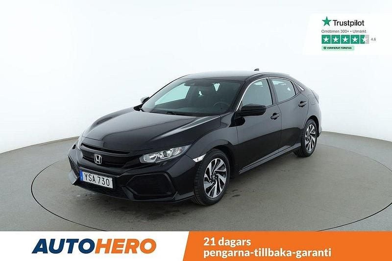 Svart Begagnad 2018 Honda Civic Comfort Plus Halvkombi | 139 000 kr (Marknadspris) - Bild 1/4