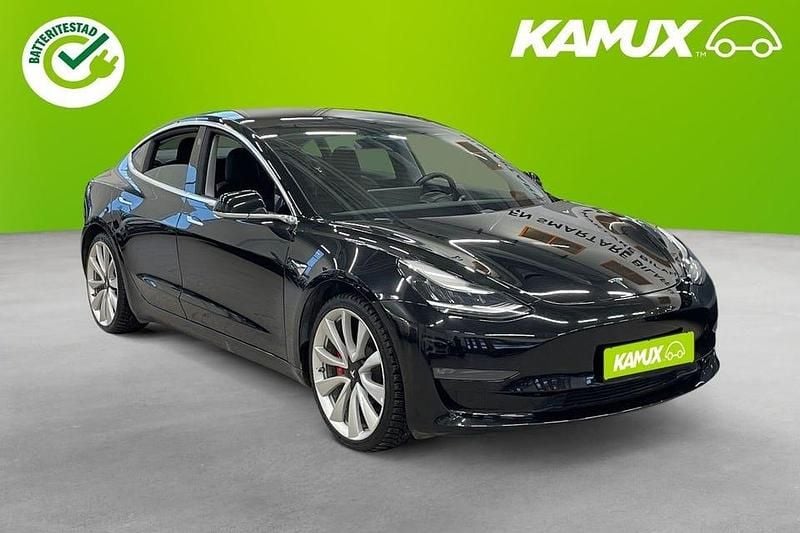 Begagnad Tesla Model 3 Performance 461 kW (627 HK) 2019 Svart Sedan