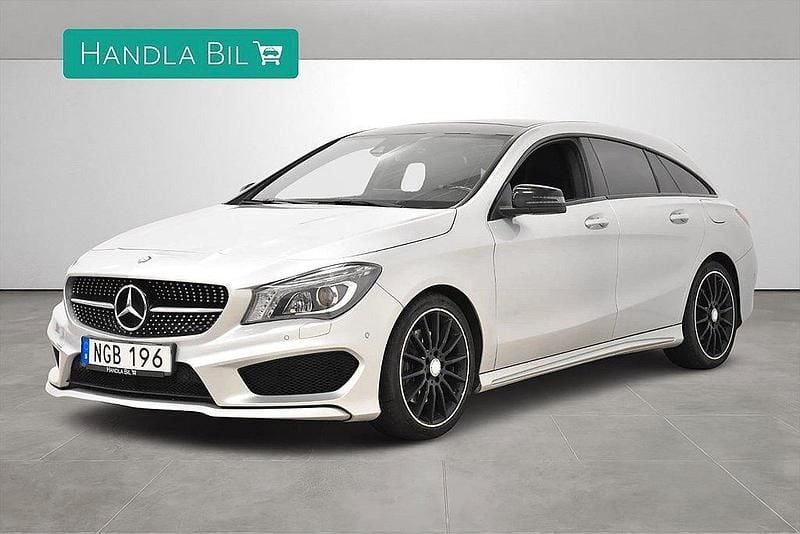 Silver Begagnad 2015 Mercedes CLA220 Shooting Brake AMG Kombi | 214 900 kr (Marknadspris) - Bild 1/4