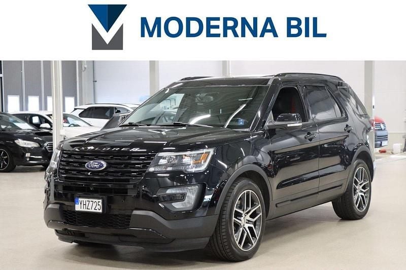 Svart Begagnad 2017 Ford Explorer Sport SUV | 279 900 kr - Bild 1/4