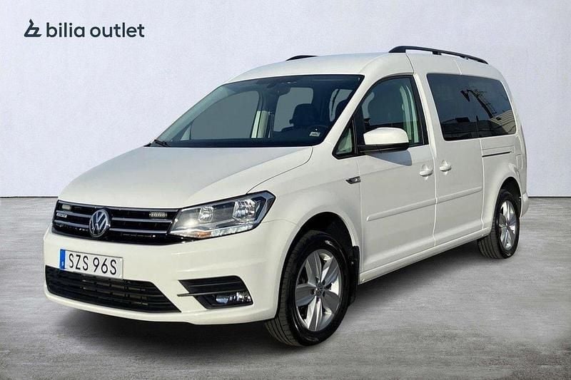 Vit Begagnad 2019 VW Caddy Maxi Life Life Minibuss | 229 900 kr (Marknadspris) - Bild 1/2