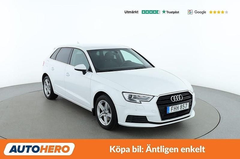 Begagnad Audi A3 Sportback Proline 150 HK (110 kW) 2018 Vit Halvkombi