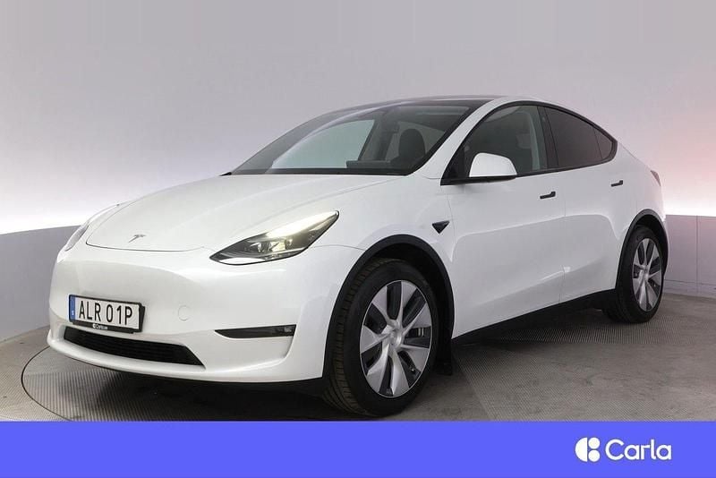 Vit Begagnad 2024 Tesla Model Y Long Range AWD SUV | 469 900 kr (Marknadspris) - Bild 1/3