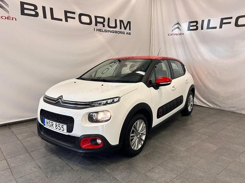 Vit Begagnad 2018 Citroën C3 Feel Halvkombi | 109 900 kr (Marknadspris) - Bild 1/4