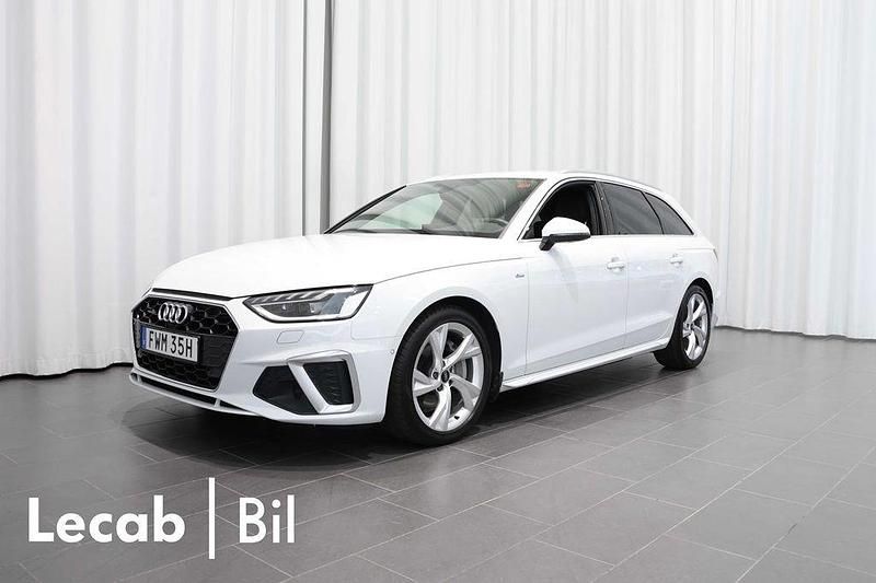 Glaciärvit metallic Begagnad 2023 Audi A4 S-Line Kombi | 354 500 kr (Marknadspris) - Bild 1/4