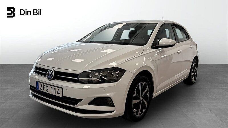 Vit (pure white) Begagnad 2018 VW Polo Halvkombi | 159 900 kr (Marknadspris) - Bild 1/4