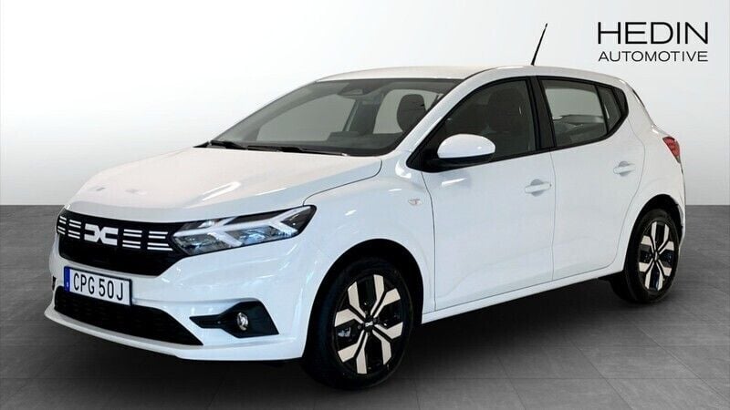 Vit (white) Ny 2025 Dacia Sandero Expression Halvkombi | 219 900 kr (Marknadspris) - Bild 1/4