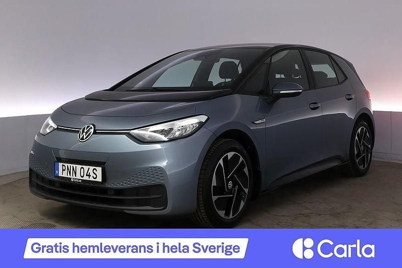 Begagnad VW ID.3 Pro Performance 150 kW (204 HK) 2020 Blå Halvkombi