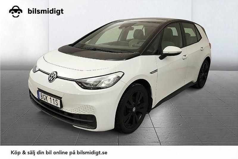 Begagnad VW ID.3 Pro 150 kW (204 HK) 2021 Vit Halvkombi