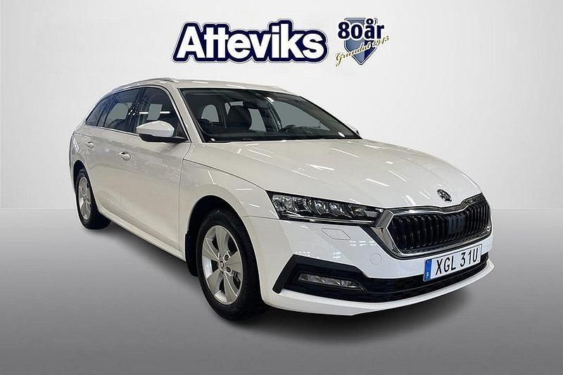 Vit Begagnad 2023 Skoda Octavia G-TEC Ambition Kombi | 269 900 kr (Bra pris) - Bild 1/4