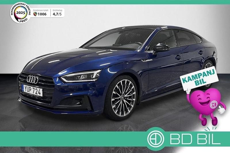 Blå Begagnad 2018 Audi A5 Sportback S-Line Halvkombi | 339 900 kr (Dyr) - Bild 1/4