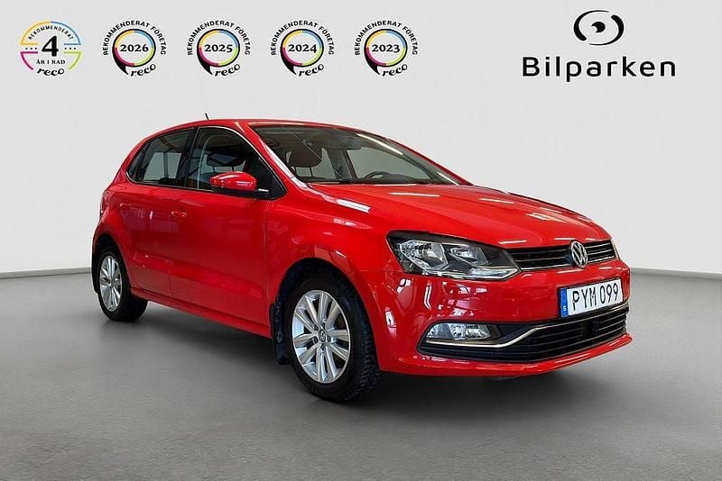 Begagnad VW Polo 90 HK (66 kW) 2015 Röd Halvkombi