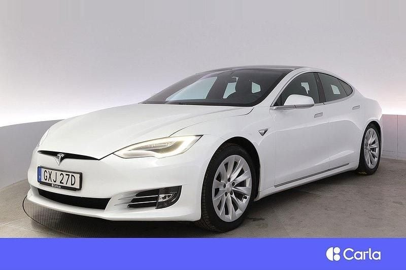 Vit Begagnad 2019 Tesla Model S Long Range AWD Sedan | 380 900 kr (Marknadspris) - Bild 1/4
