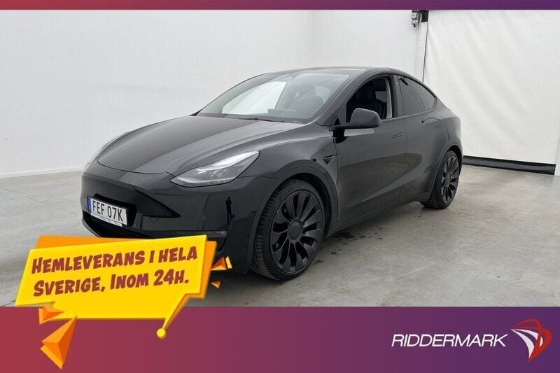 Svart Begagnad 2022 Tesla Model Y Performance SUV | 399 800 kr (Superpris) - Bild 1/2