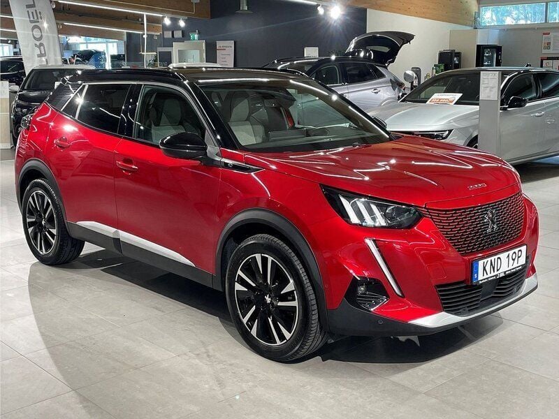 Röd Begagnad 2021 Peugeot e-2008 GTi SUV | 204 900 kr (Marknadspris) - Bild 1/4