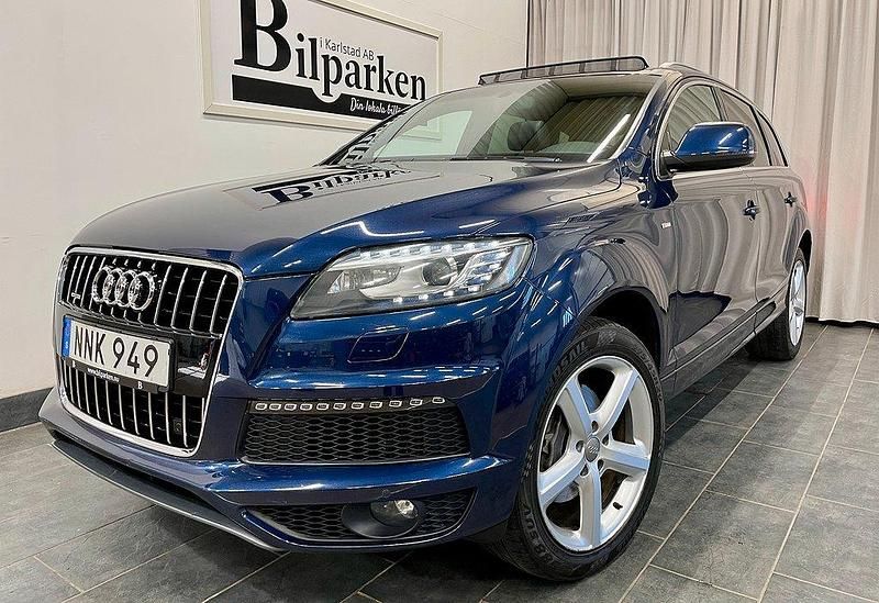 Blå Begagnad 2014 Audi Q7 S-Line SUV | 179 900 kr (Marknadspris) - Bild 1/3