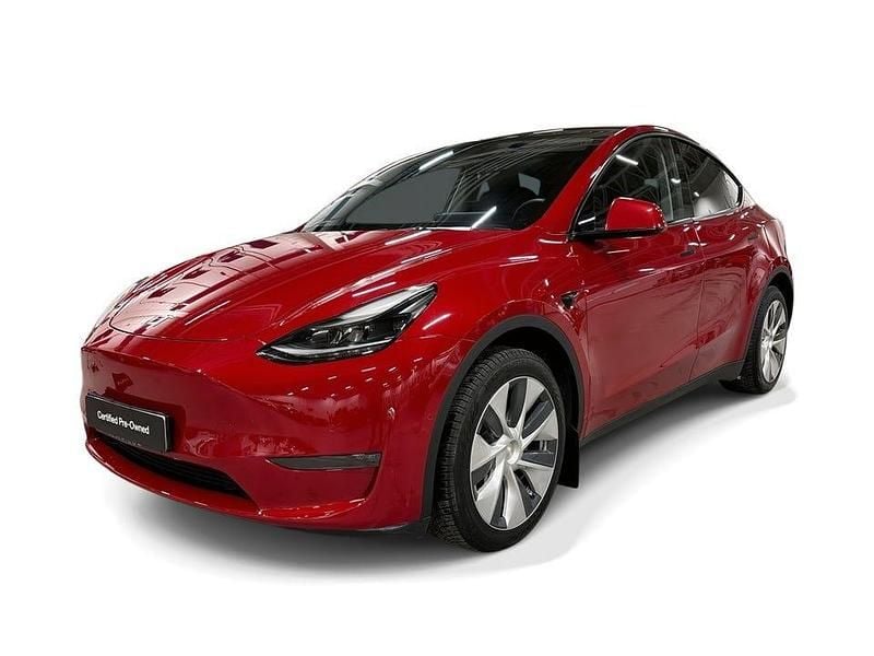Röd Begagnad 2021 Tesla Model Y Long Range AWD SUV | 377 900 kr (Marknadspris) - Bild 1/4
