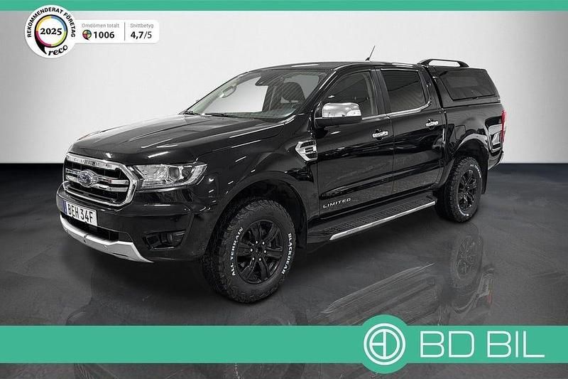 Svartmetallic Begagnad 2022 Ford Ranger Limited Pickup | 326 900 kr (Marknadspris) - Bild 1/3