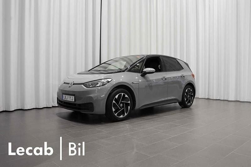 Grå (moonstone grey black) Begagnad 2022 VW ID.3 Pro Halvkombi | 239 500 kr (Bra pris) - Bild 1/4