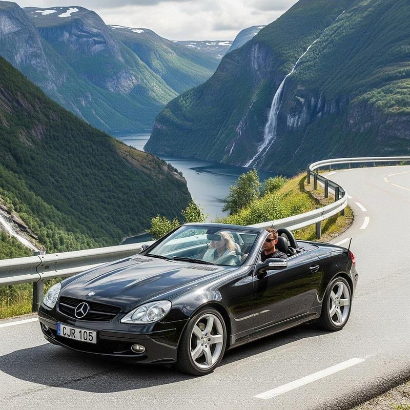 Svart Begagnad 2003 Mercedes SLK200 Cab | 68 000 kr (Marknadspris) - Bild 1/4