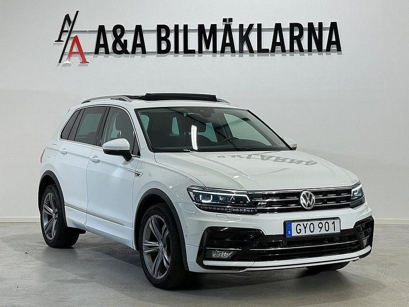 Vit Begagnad 2018 VW Tiguan R-line SUV | 259 900 kr (Dyr) - Bild 1/4