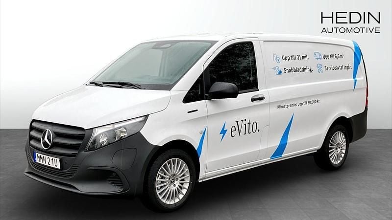 Vit Begagnad 2024 Mercedes e-Vito Minibuss | 478 500 kr (Dyr) - Bild 1/4