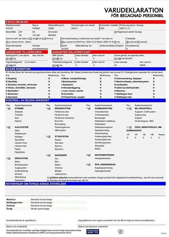 Begagnad Volvo XC40 Core 214 HK (157 kW) 2023 Svart SUV