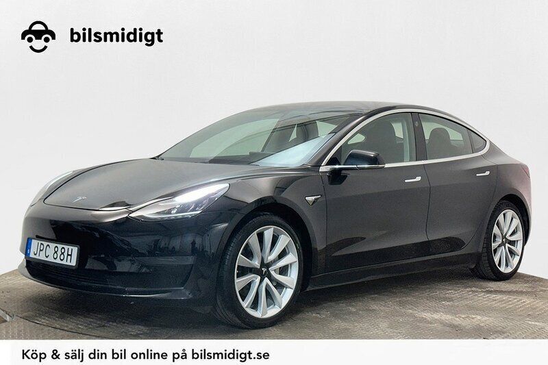 Svart Begagnad 2019 Tesla Model 3 Long Range Sedan | 228 800 kr (Marknadspris) - Bild 1/3