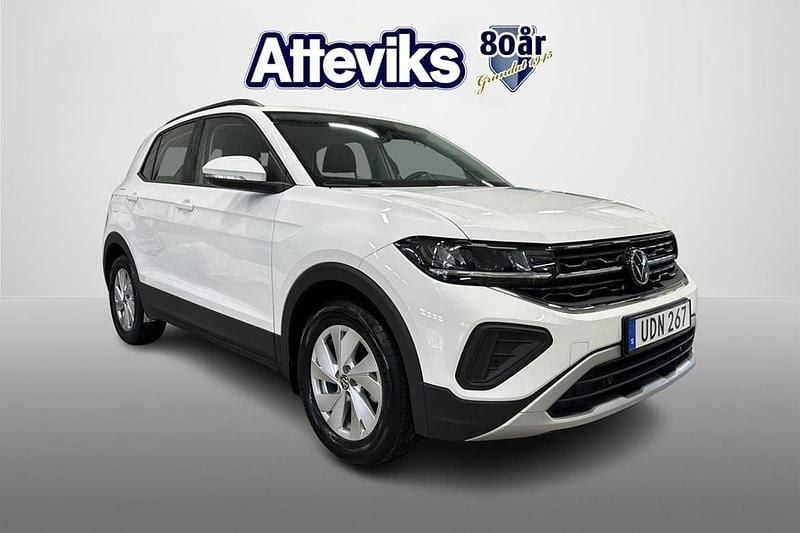 Vit Begagnad 2023 VW T-Cross Life SUV | 209 900 kr (Marknadspris) - Bild 1/4