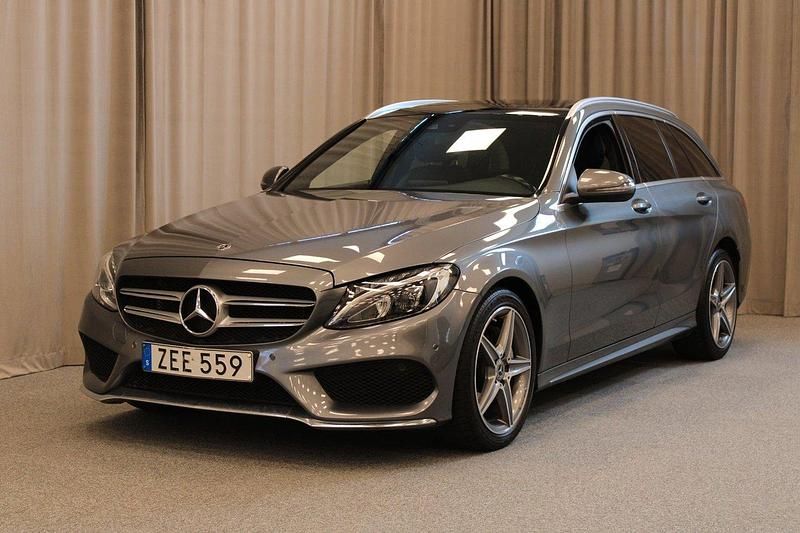 Grå Begagnad 2017 Mercedes C220 AMG Kombi | 239 900 kr (Lite dyr) - Bild 1/4