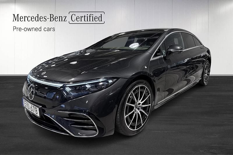 Svart Begagnad 2022 Mercedes EQS450+ Premium Plus Sedan | 659 900 kr - Bild 1/4