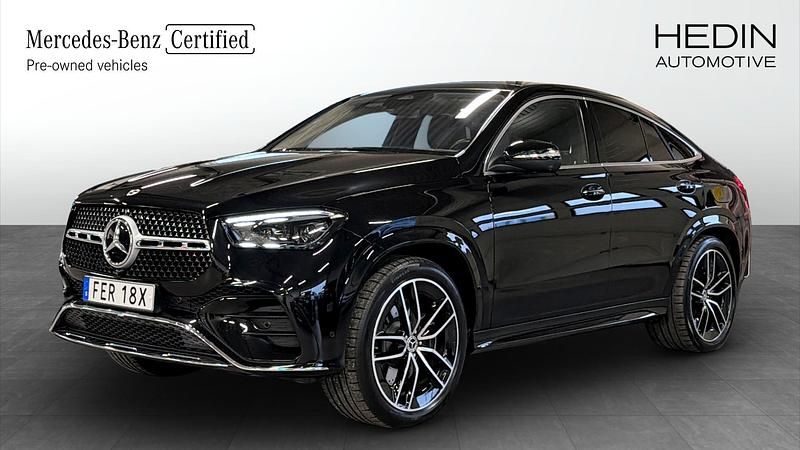 Svart Begagnad 2025 Mercedes GLE350 AMG Line Premium Sportkupé | 989 900 kr (Marknadspris) - Bild 1/4