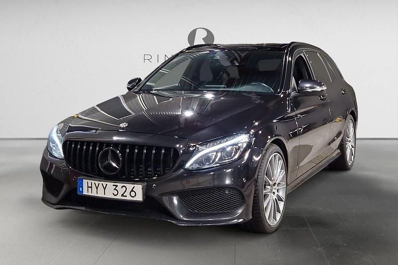Svart Begagnad 2018 Mercedes C220 AMG line Kombi | 224 900 kr (Marknadspris) - Bild 1/3