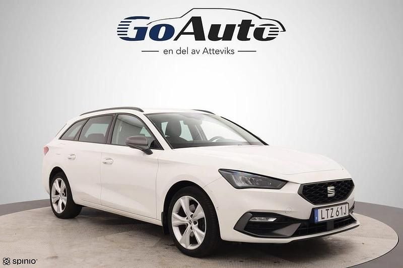 Vit Begagnad 2021 Seat Leon FR Kombi | 199 500 kr (Marknadspris) - Bild 1/4