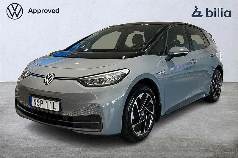 Grå (moonstone grey black) Begagnad 2022 VW ID.3 Pro Performance Halvkombi | 249 000 kr (Superpris) - Bild 1/4