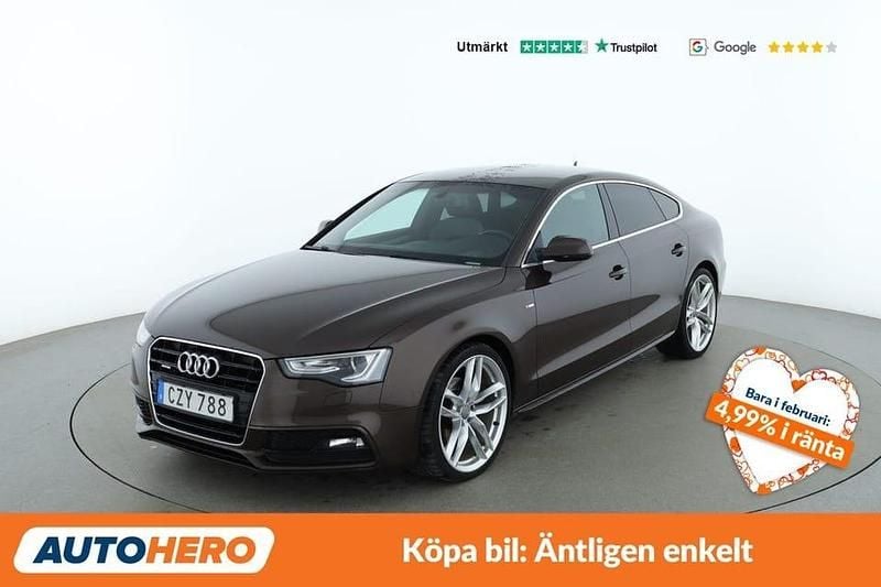 Brun Begagnad 2015 Audi A5 Sportback S-Line Halvkombi | 148 000 kr (Marknadspris) - Bild 1/4