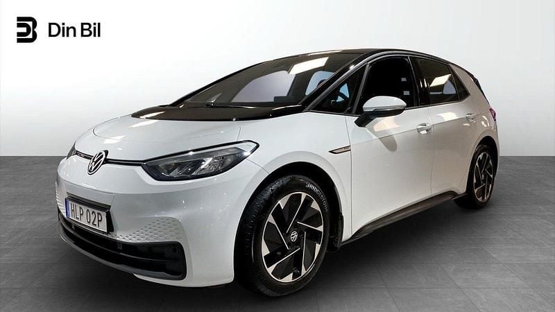 Vit Begagnad 2022 VW ID.3 Pro Performance Halvkombi | 259 000 kr (Marknadspris) - Bild 1/4