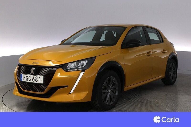 Gul Begagnad 2021 Peugeot e-208 Active Halvkombi | 141 900 kr - Bild 1/4