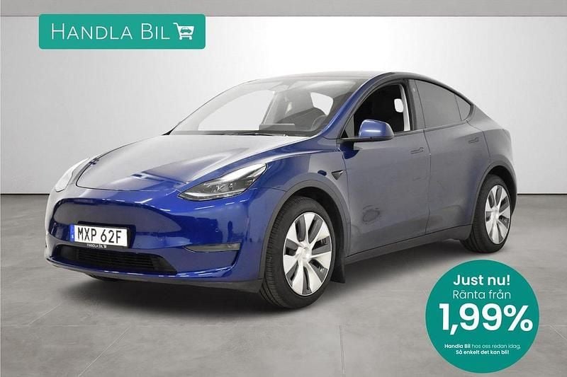 Blå Begagnad 2022 Tesla Model Y Long Range AWD SUV | 349 900 kr - Bild 1/3